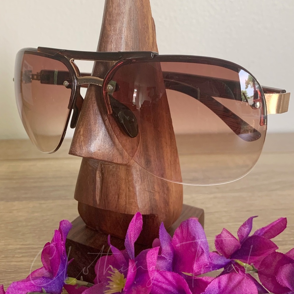 Brown Retro Aviation Pilot Sunglasses - Picture 3 of 12